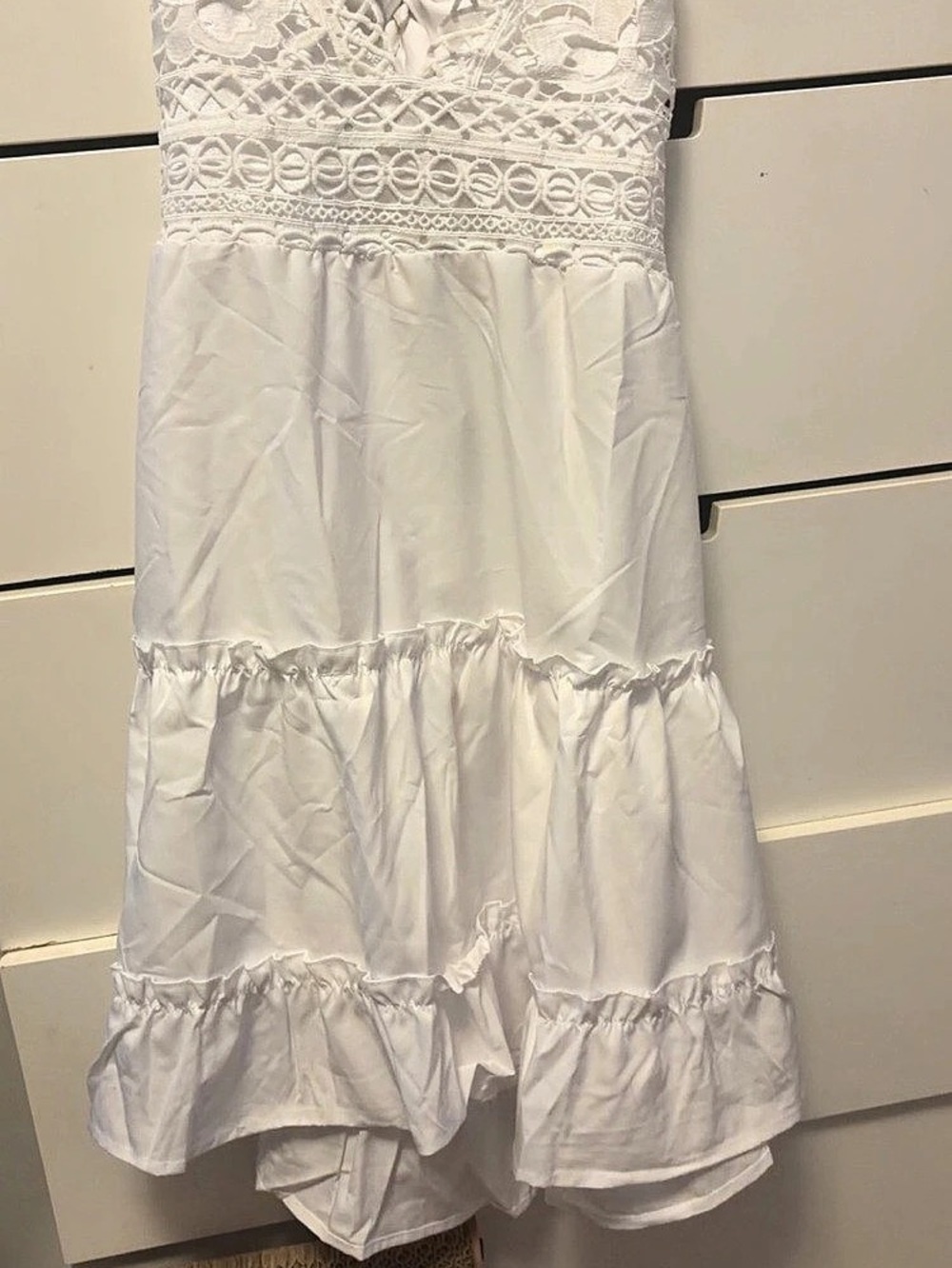 YAZZINIE White Lace Mini Dress Like New
